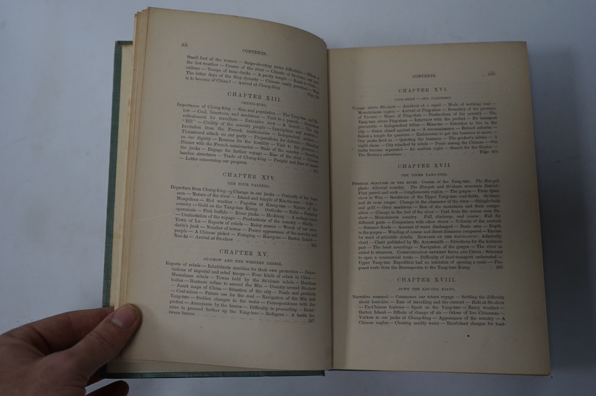 Blakiston, Thomas, W. - Five Months on The Yang-Tsze, London 1862, green cloth with leather title